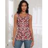 image:imagezeagoo Tank Tops for Women 2026 Summer Square Neck Loose Fit Side Split Casual Flowy Sleeveless Shirts SXXLRed White Flower