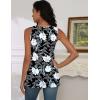 image:imagezeagoo Tank Tops for Women 2026 Summer Square Neck Loose Fit Side Split Casual Flowy Sleeveless Shirts SXXLWhite Flower