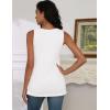 image:imagezeagoo Tank Tops for Women 2026 Summer Square Neck Loose Fit Side Split Casual Flowy Sleeveless Shirts SXXLWhitewhite