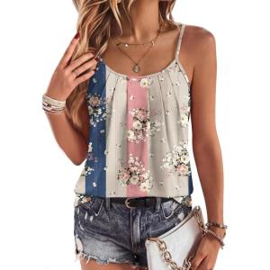 image:imageZeagoo Womens Camisole Tank Tops Summer Adjustable Spaghetti Strap Loose Flowy Sleeveless Shirts Beach Vacation ClothesMz923