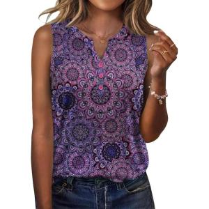 image:imageZeagoo Womens Tank Tops 2026 Loose V Neck Spring Summer Tops Business Dressy Sleeveless ShirtsMulticolor 929