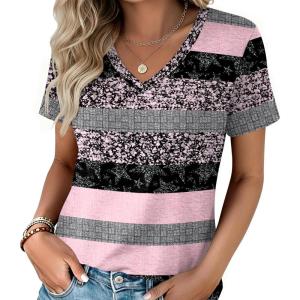 image:imageZeagoo Womens Tops Summer Casual Short Sleeve Tshirts Business Basic Spring VNeck Shirts Outfits S3XLZztz245