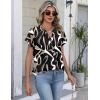 image:imageZeagoo Button Down Shirts for Women Short Sleeve Tops V Neck Collar Blouses Business Casual Outfits S2XLCx312