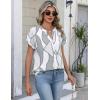 image:imageZeagoo Button Down Shirts for Women Short Sleeve Tops V Neck Collar Blouses Business Casual Outfits S2XLJh611