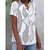 image:imageZeagoo Button Down Shirts for Women Short Sleeve Tops V Neck Collar Blouses Business Casual Outfits S2XLJh611