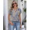 image:imageZeagoo Button Down Shirts for Women Short Sleeve Tops V Neck Collar Blouses Business Casual Outfits S2XLMz919