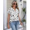 image:imageZeagoo Button Down Shirts for Women Short Sleeve Tops V Neck Collar Blouses Business Casual Outfits S2XLSf291