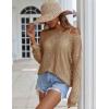 image:imageZeagoo Crochet Tops for Women Off The Shoulder Sweaters Summer Long Sleeve Hollow Out Knit Beach Clothes SXXLKhaki