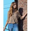 image:imageZeagoo Crochet Tops for Women Off The Shoulder Sweaters Summer Long Sleeve Hollow Out Knit Beach Clothes SXXLKhaki