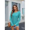 image:imageZeagoo Crochet Tops for Women Off The Shoulder Sweaters Summer Long Sleeve Hollow Out Knit Beach Clothes SXXLLight Blue
