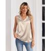 image:imageZeagoo Satin Blouse for Women Summer Tank Tops Dressy Casual Silk Camisoles Sleeveless ShirtsChampagne