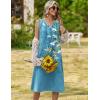 image:imageZeagoo Sundresses Dresses for Women 2026 Summer Sleeveless V Neck Casual Midi Tank Beach Vacation Dresses with Pockets02zw89