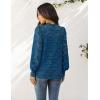 image:imageZeagoo Women Lace Tops Long Sleeves Mock Neck Casual Dressy Tops with Separable Camisole Sexy Blouses Shirts 2 PCS SetDusty Blue