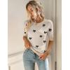 image:imageZeagoo Women Short Sleeve Sweater Summer Crew Neck Dressy Casual Soft Knit Pullover Tops Trendy1bow Knot Black