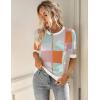 image:imageZeagoo Women Short Sleeve Sweater Summer Crew Neck Dressy Casual Soft Knit Pullover Tops TrendyBlue Pink Gw84