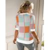 image:imageZeagoo Women Short Sleeve Sweater Summer Crew Neck Dressy Casual Soft Knit Pullover Tops TrendyBlue Pink Gw84