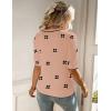 image:imageZeagoo Women Short Sleeve Sweater Summer Crew Neck Dressy Casual Soft Knit Pullover Tops TrendyFloral Jh618 Coralwhite