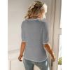 image:imageZeagoo Women Short Sleeve Sweater Summer Crew Neck Dressy Casual Soft Knit Pullover Tops TrendyGray
