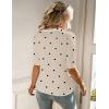 image:imageZeagoo Women Short Sleeve Sweater Summer Crew Neck Dressy Casual Soft Knit Pullover Tops TrendyPolka Pots Khaki 442