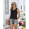 image:imageZeagoo Women Summer Tank Tops Loose Fit Flowy Boho Pleated Sleeveless Shirts Crew Neck Dressy Casual Tunic Trendy BlousesBlack