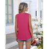 image:imageZeagoo Women Summer Tank Tops Loose Fit Flowy Boho Pleated Sleeveless Shirts Crew Neck Dressy Casual Tunic Trendy BlousesHot Pink
