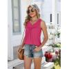 image:imageZeagoo Women Summer Tank Tops Loose Fit Flowy Boho Pleated Sleeveless Shirts Crew Neck Dressy Casual Tunic Trendy BlousesHot Pink
