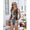 image:imageZeagoo Women Summer Tank Tops Loose Fit Flowy Boho Pleated Sleeveless Shirts Crew Neck Dressy Casual Tunic Trendy BlousesPrinted Griotte Marble Cx278
