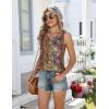 image:imageZeagoo Women Summer Tank Tops Loose Fit Flowy Boho Pleated Sleeveless Shirts Crew Neck Dressy Casual Tunic Trendy BlousesPrinted Paisley Mz721
