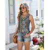 image:imageZeagoo Women Summer Tank Tops Loose Fit Flowy Boho Pleated Sleeveless Shirts Crew Neck Dressy Casual Tunic Trendy BlousesPrinted Paisley Mz779