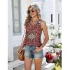 image:imageZeagoo Women Summer Tank Tops Loose Fit Flowy Boho Pleated Sleeveless Shirts Crew Neck Dressy Casual Tunic Trendy BlousesPrinted Paisley Mz870