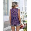 image:imageZeagoo Women Summer Tank Tops Loose Fit Flowy Boho Pleated Sleeveless Shirts Crew Neck Dressy Casual Tunic Trendy BlousesPrinted Paisley Mz929