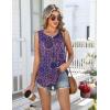 image:imageZeagoo Women Summer Tank Tops Loose Fit Flowy Boho Pleated Sleeveless Shirts Crew Neck Dressy Casual Tunic Trendy BlousesPrinted Paisley Mz929