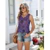 image:imageZeagoo Women Summer Tank Tops Loose Fit Flowy Boho Pleated Sleeveless Shirts Crew Neck Dressy Casual Tunic Trendy BlousesPrinted Paisley Mz929