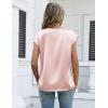 image:imageZeagoo Women Tops Silk Satin Blouses V Neck Summer Shirts Cap Sleeve Business Casual Dressy Spring ClothingChampagne