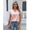 image:imageZeagoo Women Tops Silk Satin Blouses V Neck Summer Shirts Cap Sleeve Business Casual Dressy Spring ClothingChampagne