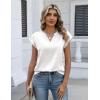 image:imageZeagoo Women Tops Silk Satin Blouses V Neck Summer Shirts Cap Sleeve Business Casual Dressy Spring ClothingWhite