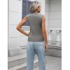 image:imageZeagoo Womens 2026 Mock Turtle Neck Sweater Vest Sleeveless Knit Pullover Tank Tops Casual Trendy Slim Fitted TopsGrey
