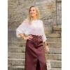 image:imageZeagoo Womens 2026 Spring Summer Crochet Top Hollow Out 34 Sleeve Sweater Off Shoulder Beach Knit CoverupWhite