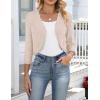 image:imageZeagoo Womens Bolero Shrug Crochet Cropped Cardigan Summer 34 Sleeve Lightweight Cardigans for DressBeige