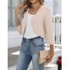 image:imageZeagoo Womens Bolero Shrug Crochet Cropped Cardigan Summer 34 Sleeve Lightweight Cardigans for DressBeige