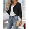 image:imageZeagoo Womens Bolero Shrug Crochet Cropped Cardigan Summer 34 Sleeve Lightweight Cardigans for DressBlack