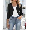 image:imageZeagoo Womens Bolero Shrug Crochet Cropped Cardigan Summer 34 Sleeve Lightweight Cardigans for DressBlack