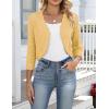 image:imageZeagoo Womens Bolero Shrug Crochet Cropped Cardigan Summer 34 Sleeve Lightweight Cardigans for DressCream