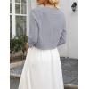 image:imageZeagoo Womens Bolero Shrug Crochet Cropped Cardigan Summer 34 Sleeve Lightweight Cardigans for DressGray