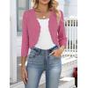 image:imageZeagoo Womens Bolero Shrug Crochet Cropped Cardigan Summer 34 Sleeve Lightweight Cardigans for DressHot Pink