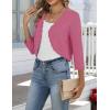 image:imageZeagoo Womens Bolero Shrug Crochet Cropped Cardigan Summer 34 Sleeve Lightweight Cardigans for DressHot Pink