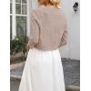 image:imageZeagoo Womens Bolero Shrug Crochet Cropped Cardigan Summer 34 Sleeve Lightweight Cardigans for DressKhaki