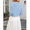 image:imageZeagoo Womens Bolero Shrug Crochet Cropped Cardigan Summer 34 Sleeve Lightweight Cardigans for DressLight Blue