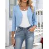 image:imageZeagoo Womens Bolero Shrug Crochet Cropped Cardigan Summer 34 Sleeve Lightweight Cardigans for DressLight Blue