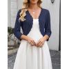 image:imageZeagoo Womens Bolero Shrug Crochet Cropped Cardigan Summer 34 Sleeve Lightweight Cardigans for DressNavy Blue